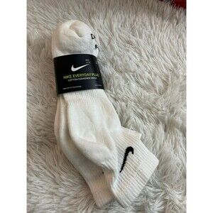 New Nike Everyday Plus Mens Size 12-15 White Cushioned Ankle